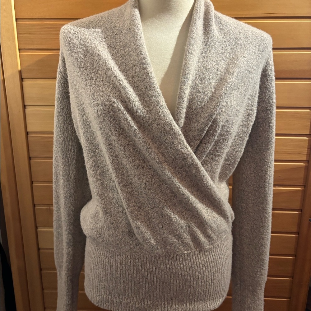 Le Chateau Soft Gray Cowl Neck Sweater